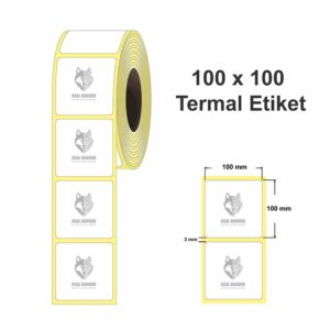 Termal Barkod Etiketi 100X100 500 Adet