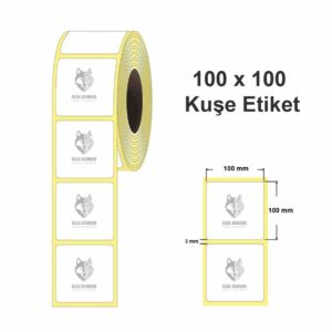 Kuşe Barkod Etiketi 100X100 500 Adet