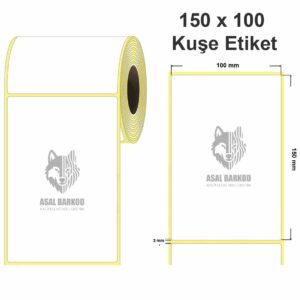 Kuşe Barkod Etiketi 150X100 350 Adet