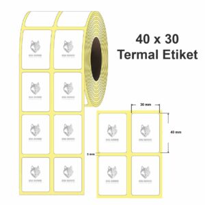 Termal Barkod Etiketi 40X30 3.000 Adet