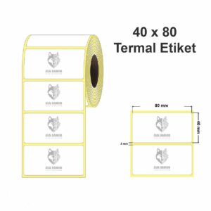 Termal Barkod Etiketi 40X80 1.250 Adet