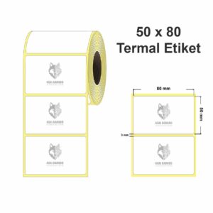 Termal Barkod Etiketi 50X80 1.000 Adet
