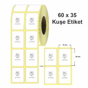 Kuşe Barkod Etiketi 60X35 2.000 Adet