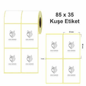 Kuşe Barkod Etiketi 85X35 1.500 Adet