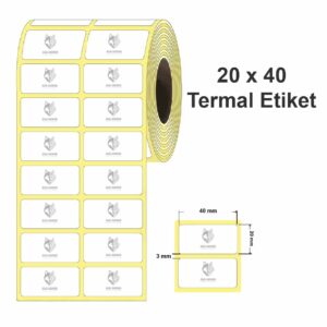 Termal Barkod Etiketi 20X40 5.000 Adet