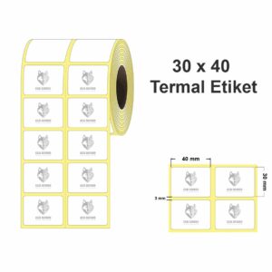 Termal Barkod Etiketi 30X40 5.000 Adet