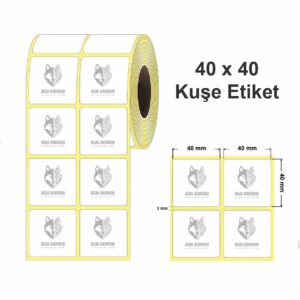 Kuşe Barkod Etiketi 40X40 2.500 Adet
