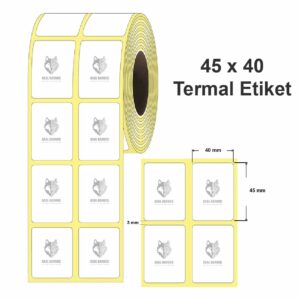 Termal Barkod Etiketi 45X40 3.000 Adet