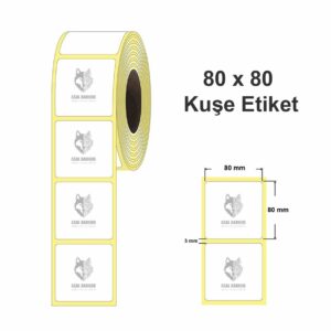 Kuşe Barkod Etiketi 80X80 750 Adet