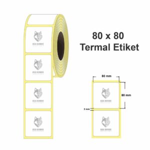 Termal Barkod Etiketi 80X80 750 Adet