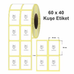 Kuşe Barkod Etiketi 60X40 2.000 Adet